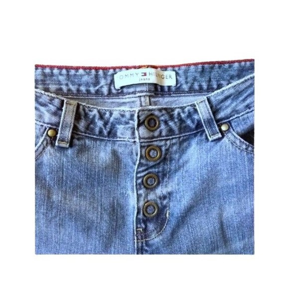 Tommy Hilfiger Vintage Y2K Snap Jeans Blue Women’s 10 Mid Rise Straight Leg - Picture 3 of 5